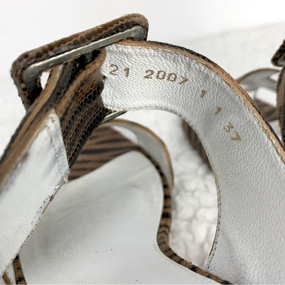 Animal Print Giam Lotti Women's Heeled Sandals Made In Spain Size 37/6.5 - Picture 8 of 8